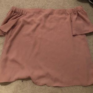 Pink off the shoulder shirt